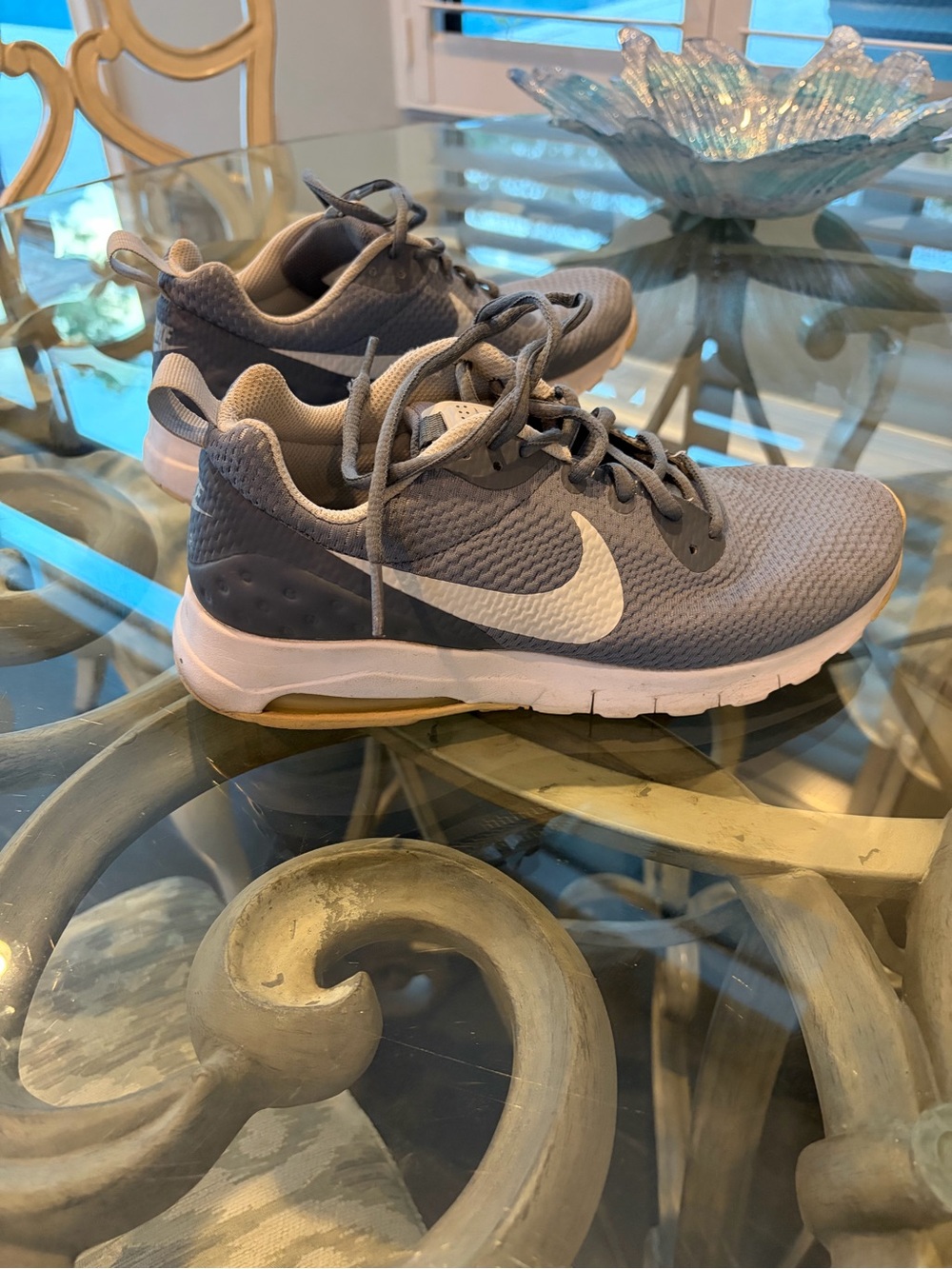 Nike Gray and White Running Sneakers